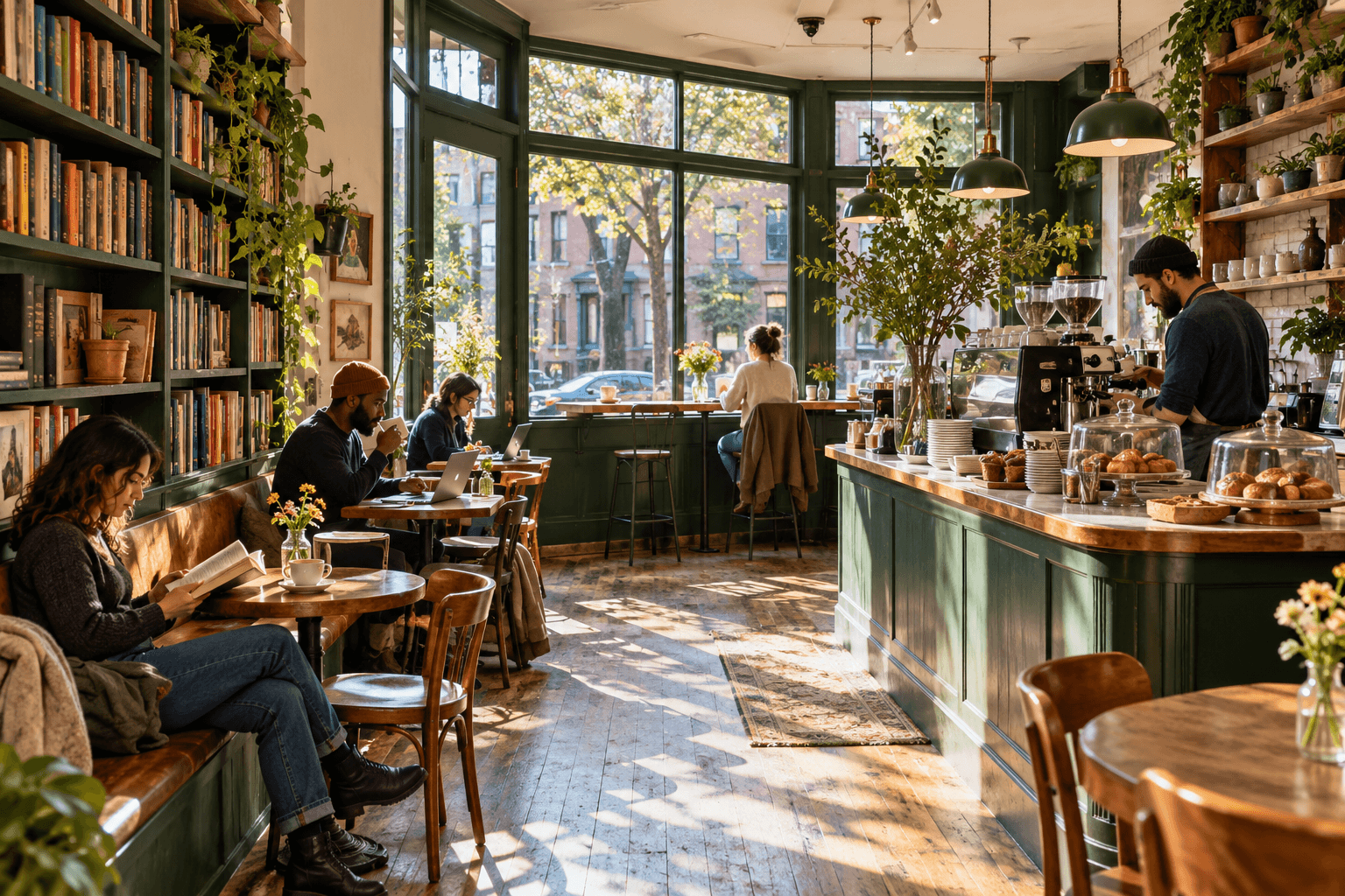 Sample Brooklyn cafe storefront