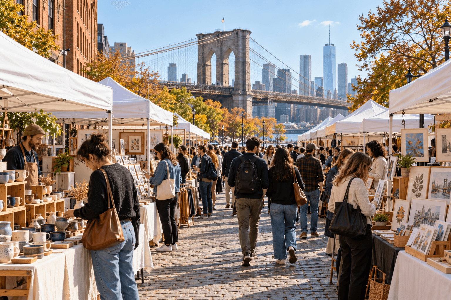 Sample outdoor makers market in Brooklyn
